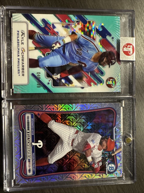 Kyle Schwarber Topps Puzzle Piece Numbered And Kyle Schwarber Mojo 2026 Chrome