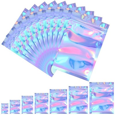 Blulu 100 Pieces Resealable Foil Proof Bags Scent Proof Flat Pouch Clear Smell S