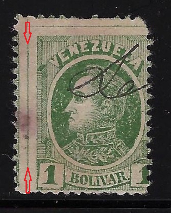 Venezuela: 1880; Scott 73, 2 lines Authenticity, used ink, off center, EBV1799