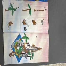 LEGO Forbidden Island 6270 Pirates Complete Set lid & Instructions Vintage 1989