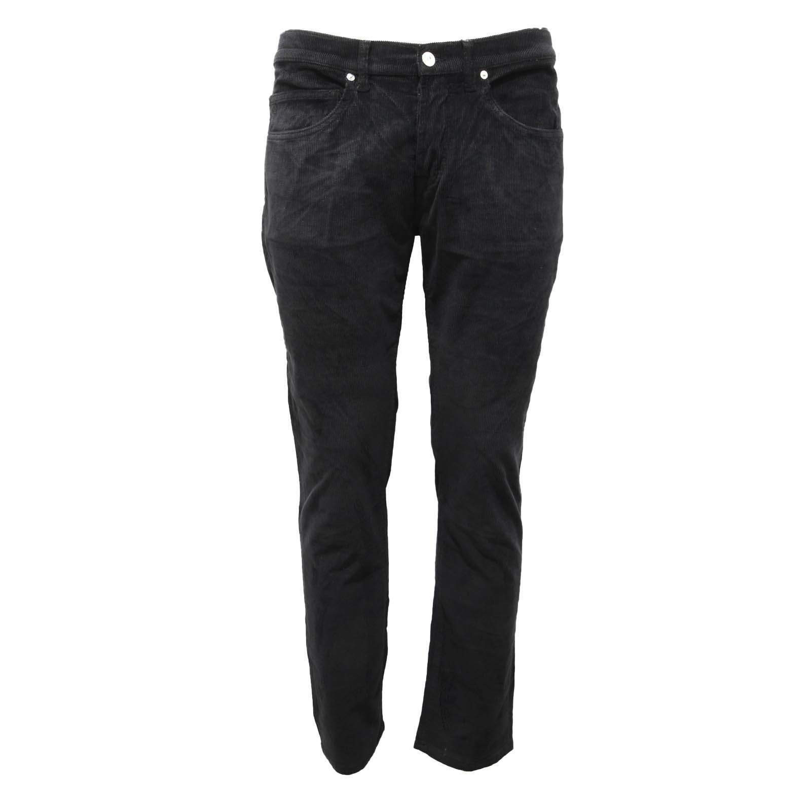 3876AM pantalone uomo NINEINTHEУТРЕННИЕ мужские бархатные брюки черного цвета 25890₽