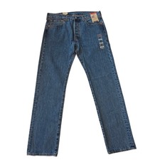 Levis 501 Jeans Mens 32x32 Blue Original Shrink to Fit Button Fly Denim Classic