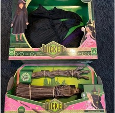 Elphaba's Broom 36  Wicked Witch  Costume Girl 4-6 Size Halloween Costume New