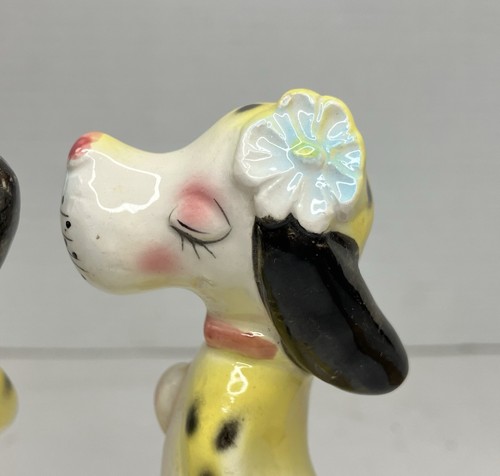 Vintage norcrest anthropomorphic Winking Dog Salt And Pepper Shakers - Picture 4 of 6