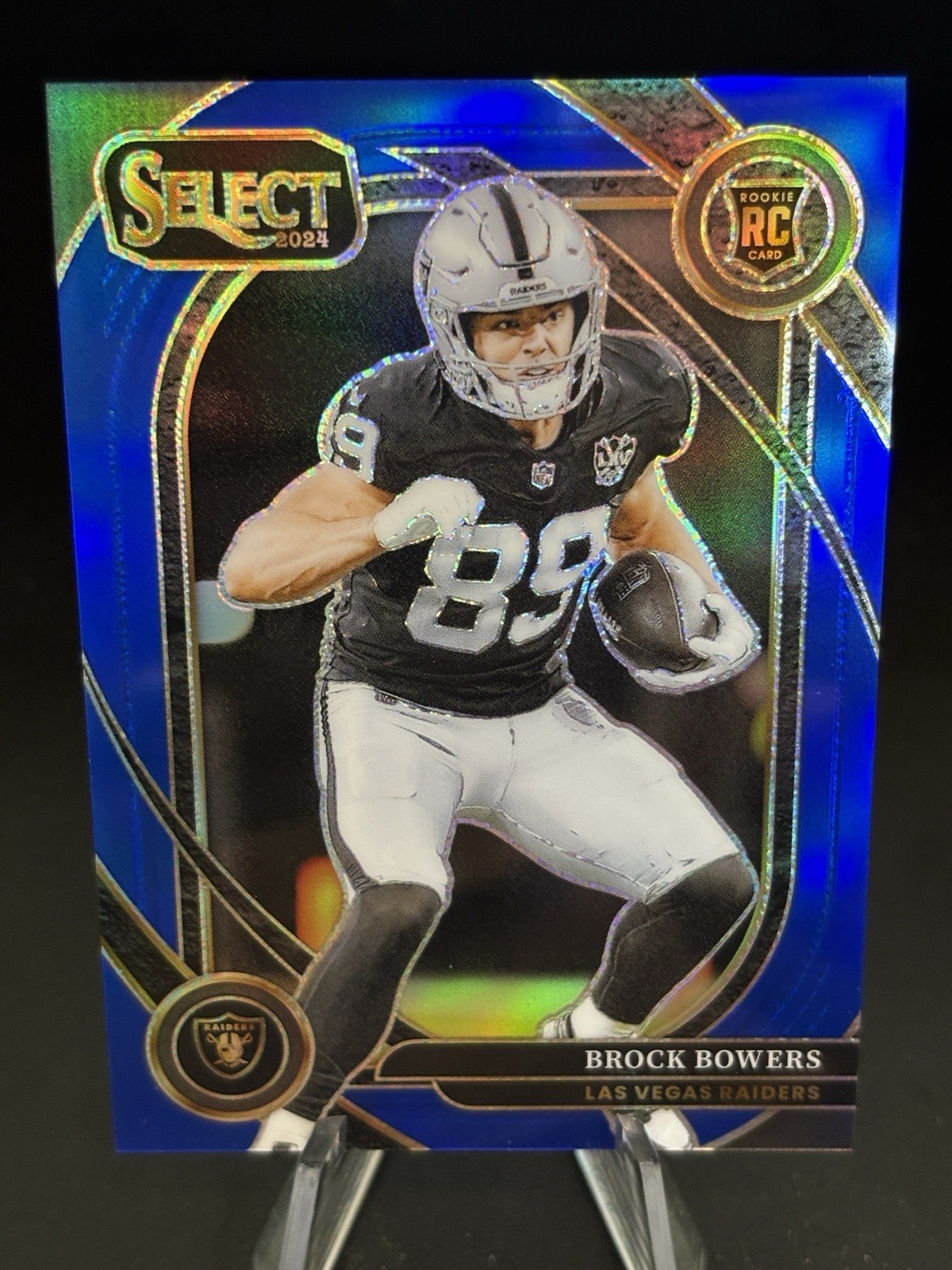2024 Panini Select - Club Level Brock Bowers #222 Blue Prizm /99 (RC)