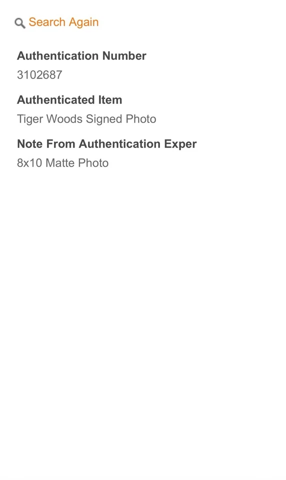 FOTO FIRMADA 8x10 mate autografiada por Tiger Woods Sports Illustrated con certificado de autenticidad holo Foto 3 de 4