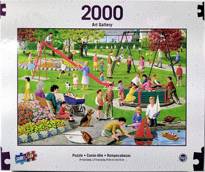 Playground Sarah Adams Jigsaw Puzzle 2000 pc 39'' X 27'' TCG Games