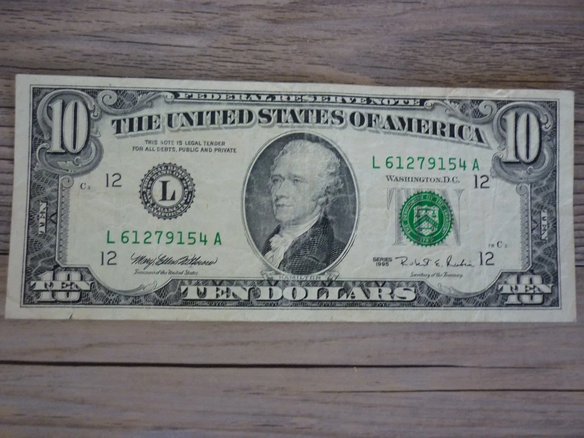 Uncertified $10 1995 US Federal Reserve Small Notes for sale | eBay