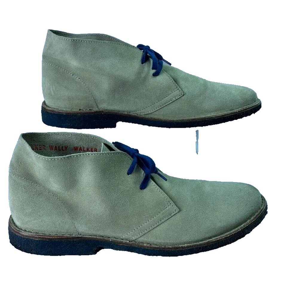Wally Walker Chukka Boots Mens 12 Leather Suede Italy Made Lace Up Casual Formal - Image 2 of 4