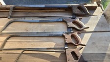 4 Vintage Antique Bone Saws Incl. A Henry Disston No. 7 & Others