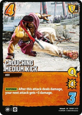 4X-Crouching Medium Kick (foil)-CH08:  Street Fighter 6-Universus