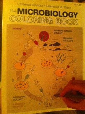 THE MICROBIOLOGY COLORING BOOK By Edward Alcamo & Lawrence Elson **Excellent**