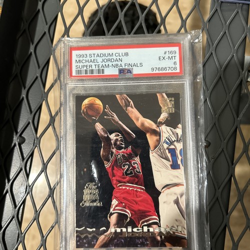 1993 Stadium Club Super Team Redemption NBA FINALS MICHAEL JORDAN # 169 PSA 6 