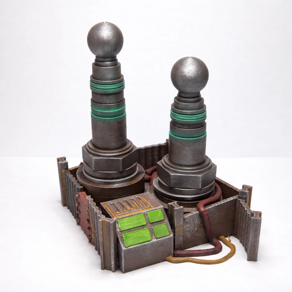 Ork style scrap wargaming terrain buildings compatible with 28mm - photo 8