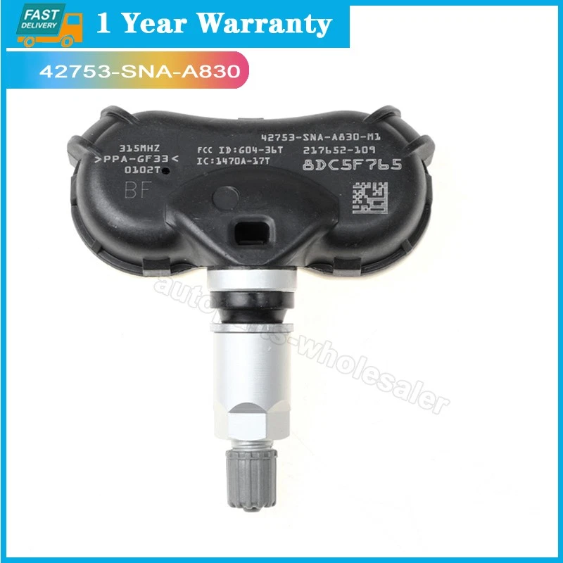 4 датчика давления в шинах TPMS для Honda Civic Odyssey 42753-SNA-A830 - Изображение 2 из 4