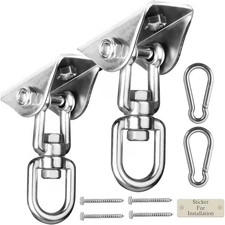 Heavy Duty Swing Hangers for Wooden Sets 2000 Lbs. Capacity 360 Swivel Stainless