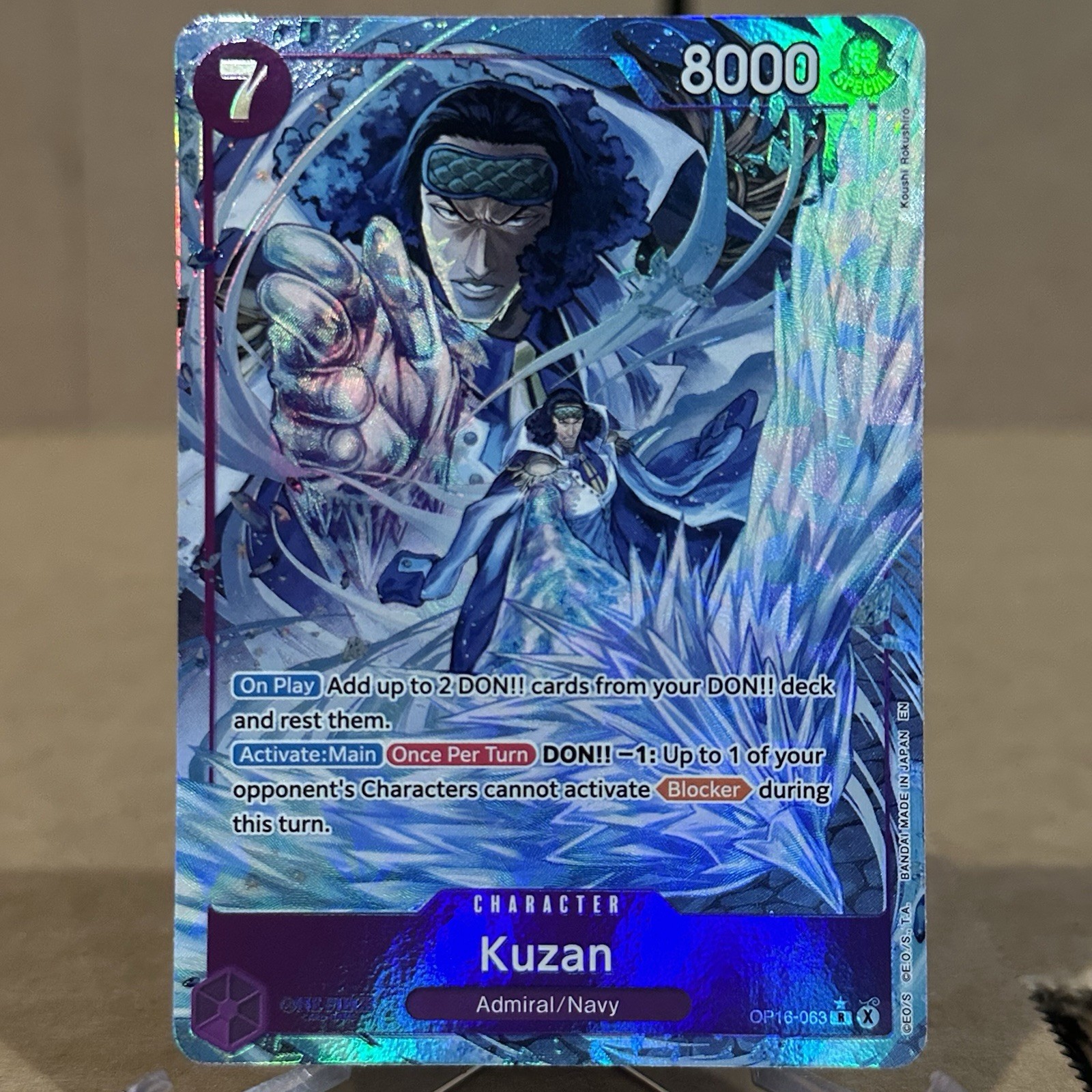 One Piece TCG Kuzan Alternate Art The Time of Battle OP16-063 ENG Foil