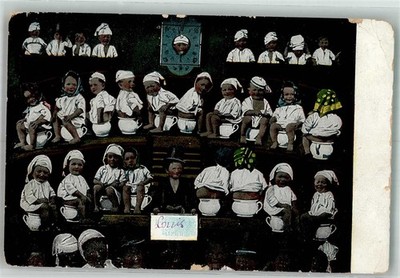 38164520 - A Flock of Little Children on the Pot Night Pot 1904 Wear