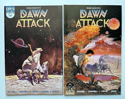 FRANK FRAZETTA'S DAWN ATTACK #2-3 (NM), B Covers, 1st Printing, Opus