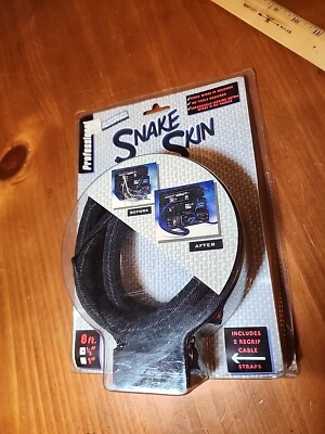 8 Ft. Professional ''Snake Skin'' Wire Wrap 1/2'' American Recorder Hide Wires NOS