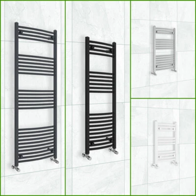 Modern Designer Curved Heated Towel Rail Radiator Bathroom Ladder Warmer Rads