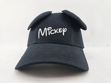 Disney Mickey Mouse Ears Baseball Hat One Size Snapback Adjustable Black