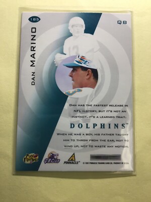 1997 Pinnacle INSTINCTS #185 Dan Marino - NM-MINT 1426 | eBay