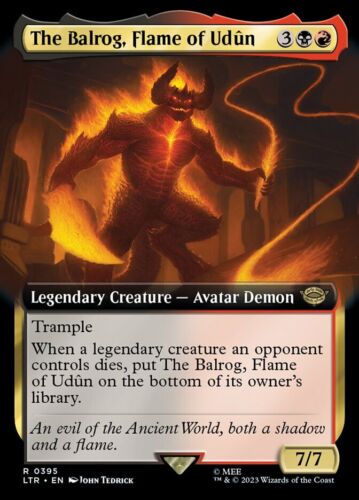 MTG Magic: The Gathering The Balrog, Flame of Udun Extended LTR NM - Picture 1 of 1
