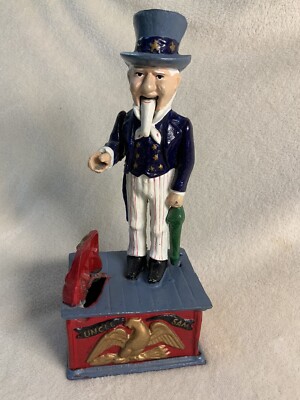 Uncle Sam Cast Iron Mechanical Bank