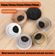 35/50/60/80mm Computer Desk Zinc Alloy Grommet Table Cable Tidy Wire Hole Cover
