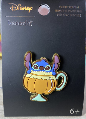 Loungefly Disney s Lilo & Stitch In A SCENTED Pumpkin Latte 3D Pin