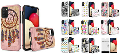 For Samsung Galaxy A02s SM-A025 S124DL Lining Design Hybrid Case Phone Cover +TG