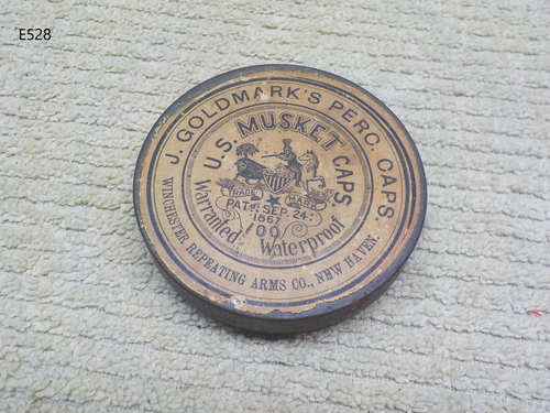 Vintage J Goldmark s Winchester Percussion Musket Caps Tin RARE EBay