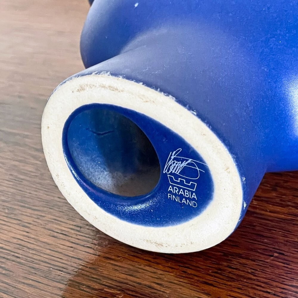 ハワード・スミス　鳥　Lisa ブルー アラビア製 Lisa 鳥の置物 / Arabia Parvi The Flick Lisa by Howard