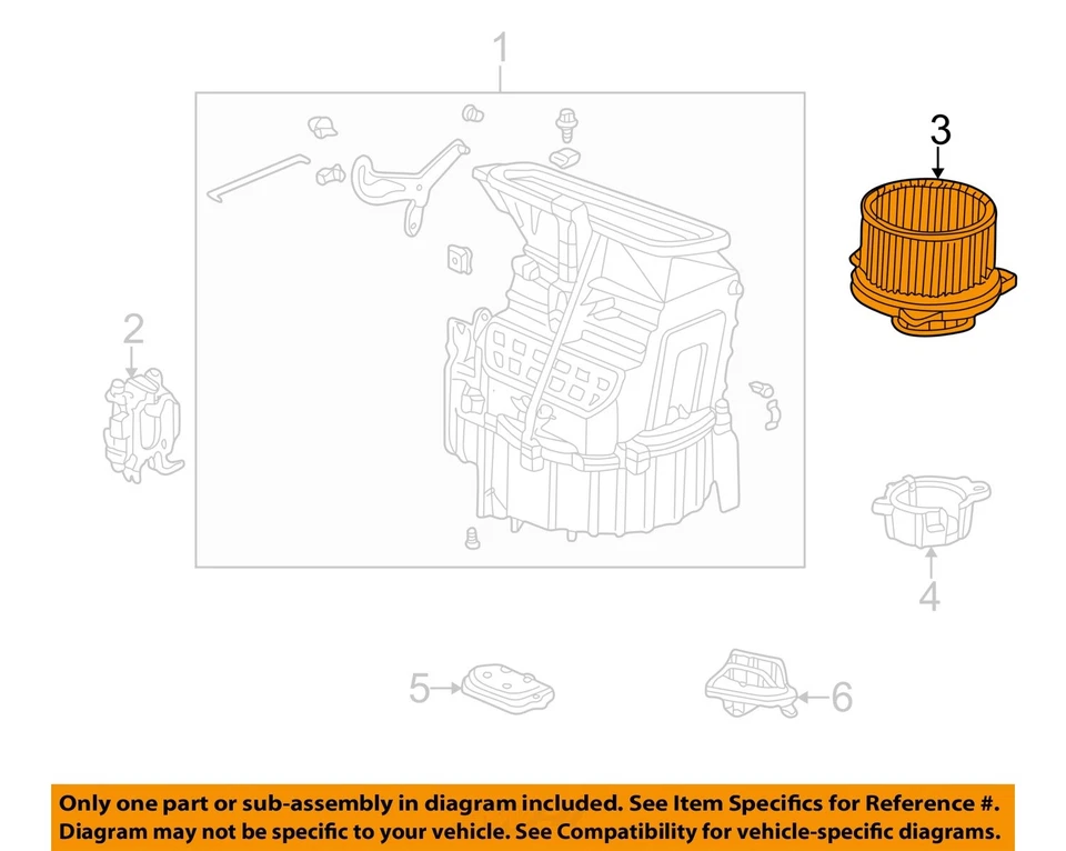 Motor soplador de climatización delantero usado se adapta a: 2003 Acura Mdx grado A Foto 3 de 4