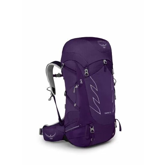 Mochila de senderismo Osprey Tempest 40L para mujer con cinturón de cadera, viola púrpura, WM/L
