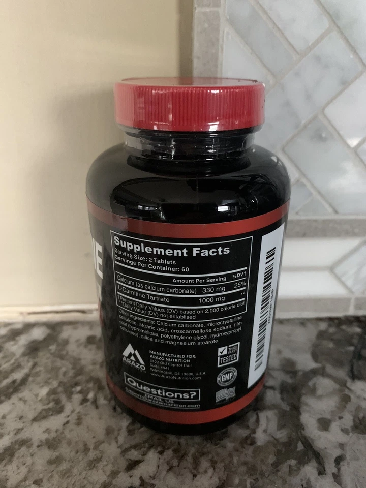 ARAZO NUTRITION L-Carnitina 1000mg Porciones Fuerza máxima ex: 12/2024 Foto 2 de 4
