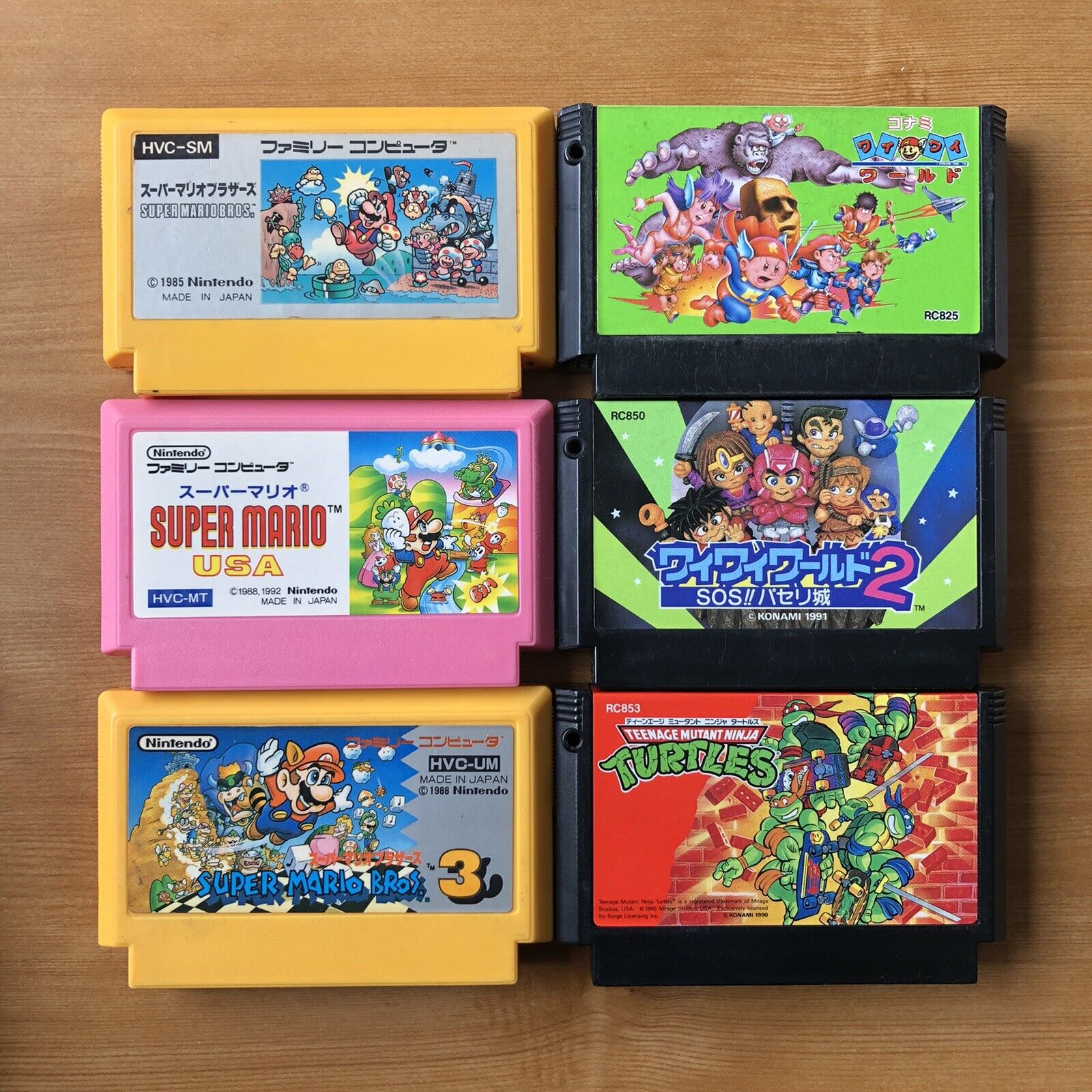 Super Mario Bros.1 2 3 Waiwai World 1 2 Ninja Turtles 1 Set Of 6 Famicom Fc  Nes 4902370832310 | Ebay