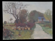 Madeleine Bailliat (XX) Landscape Louis-François Biloul Charles PICART LE DOUX