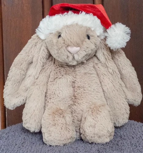 Jellycat BASHFUL CHRISTMAS BUNNY DECORATION Soft Plush Toy - Picture 3 of 3