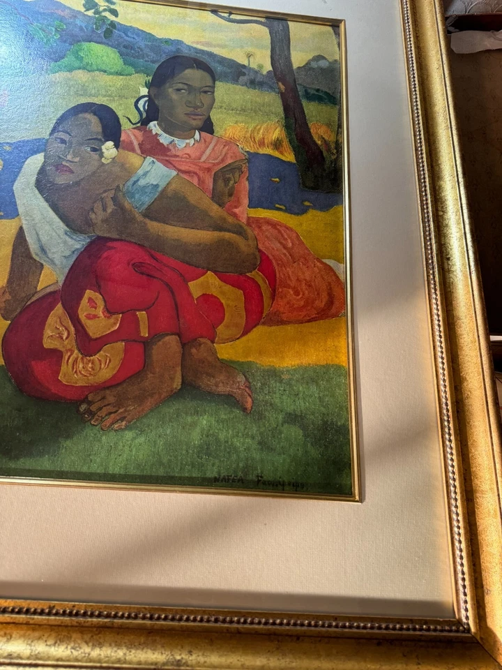 Huge  Paul Gauguin (1848 - 1903) "Nafea Faaipolpo" Color Print - Framed - Image 4 of 4