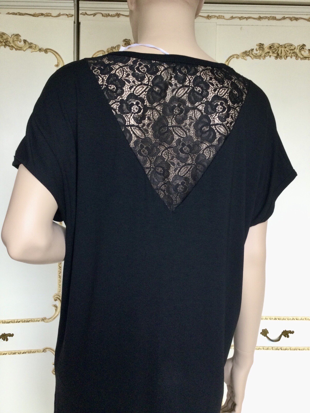 FORESTA BELLA S/M ( 10,12,14 )Black / Crystal Bird T Shirt Tunic Top NWT RRP £38 image 6