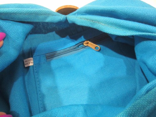 Elephant BOHO turquoise blue purse sack NWOT - Picture 7 of 8