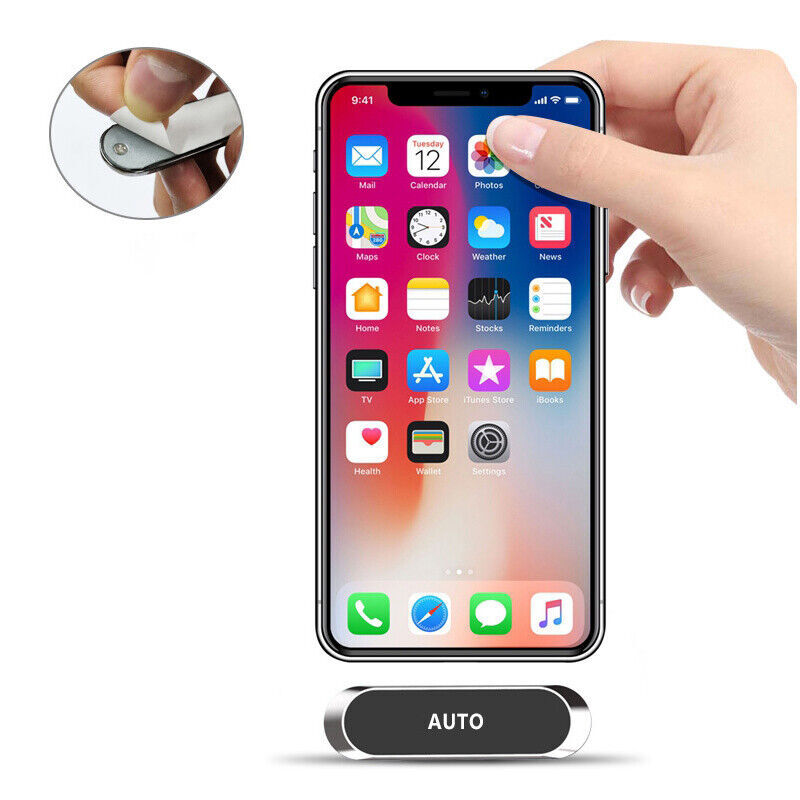 Rotatable Magnetic Car Phone Holder Metal Strip Shape Stand In - Foto 9