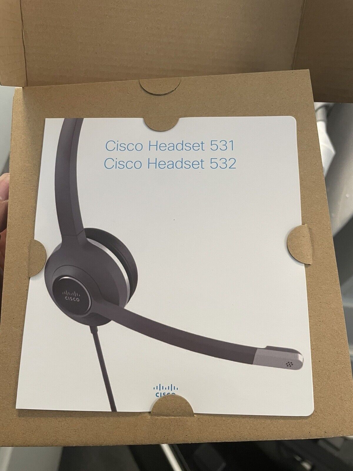 CISCO CP-HS-W-532-USBA Wired Dual Headset + USB Adapter - USB-C Connector