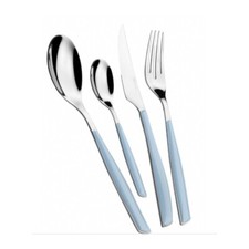 Set posate 24 pezzi Bugatti Glamour azzurro cielo