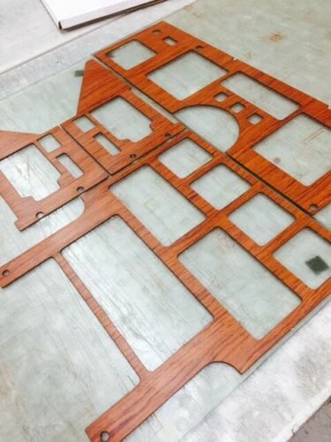 KIT DE MOLDURAS DE TABLERO DE MADERA ABS PLANO CHEVROLET AVEO5 AVEO FIT 2007 08 2009 2010 2011 Foto 2 de 4