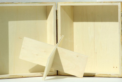 Wood handmade hinged medium storage/trinket box Gustav Klimt design Compartments - Picture 6 of 7