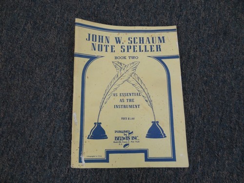 JOHN W. SCHAUM NOTE SPELLER BOOK #2 LITHOGRAPHED IN U.S.A. **1946** | eBay