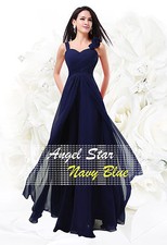 New Formal A-Line/Princess Full-Length Sleeveless Chiffon Bridesmaid Dress 6-24